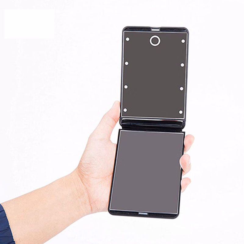 Foldable LED mirror
