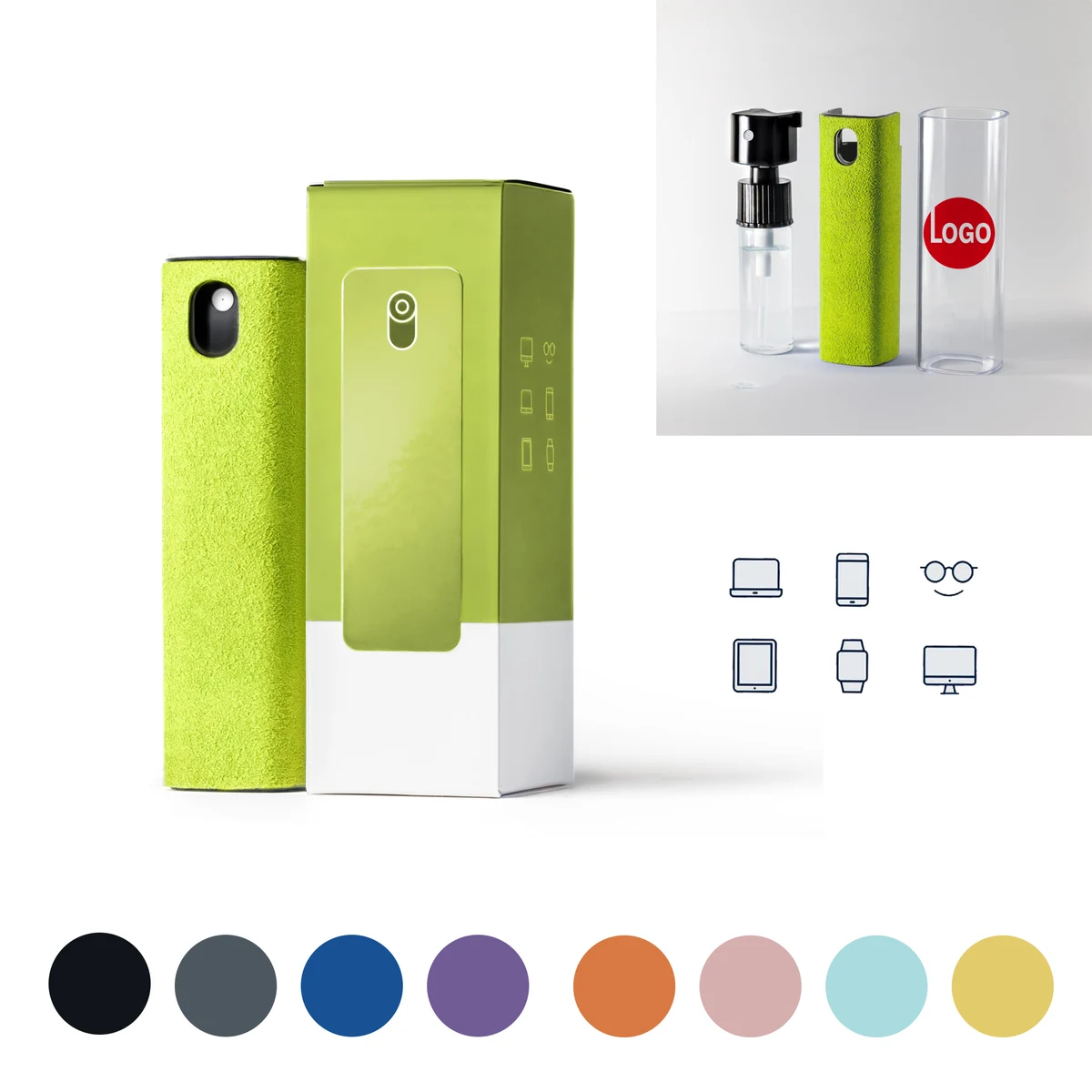 Portable Cleaning Spray Bottle with Microfiber Cloth for Electronics 1
