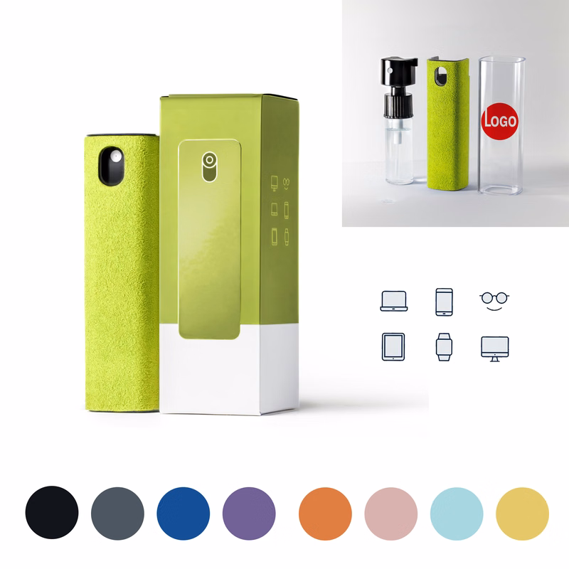 Portable Cleaning Spray Bottle with Microfiber Cloth for Electronics
