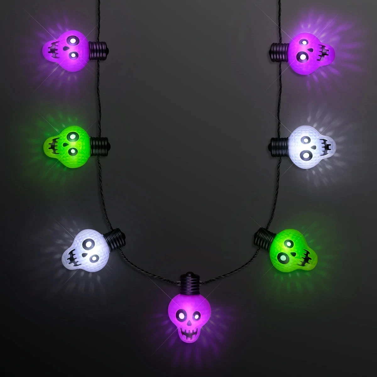 Zombie Skulls LED Jumbo String Lights Necklace 1