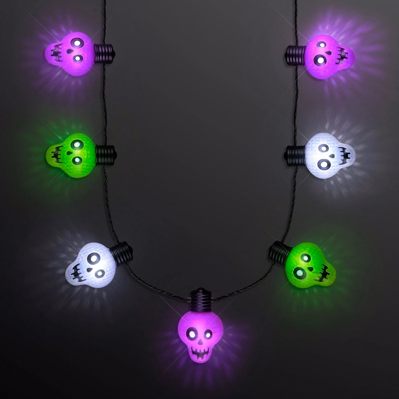 Zombie Skulls LED Jumbo String Lights Necklace