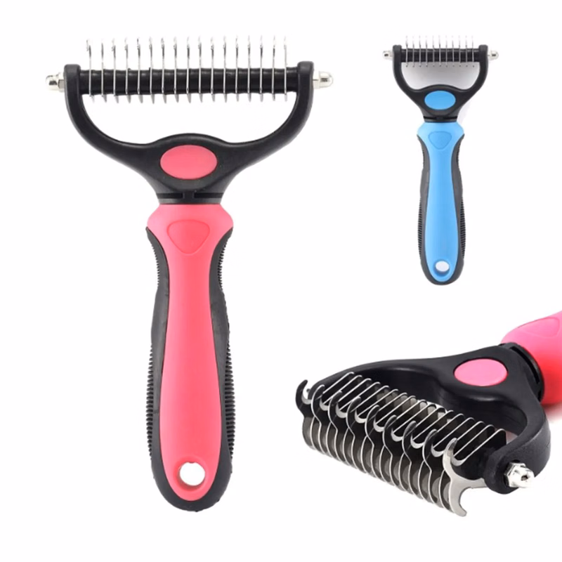 Detangling Pet Comb Stainless Steel Teeth For Matted Fur