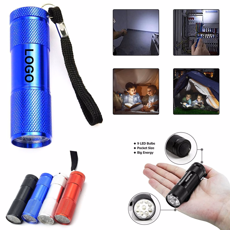 LED Flashlight Keychain with Lanyard