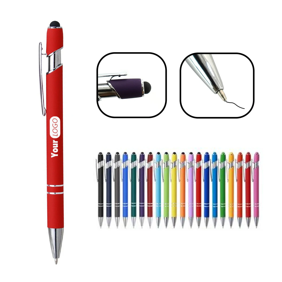 Metal Ballpoint Pen With Stylus 1