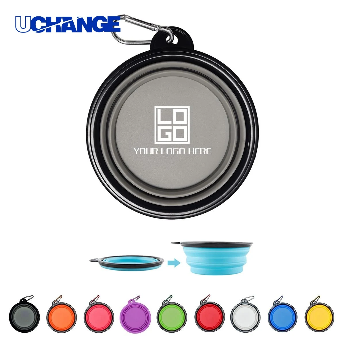 Folding Bowl Dish With Carabiner Hook 1