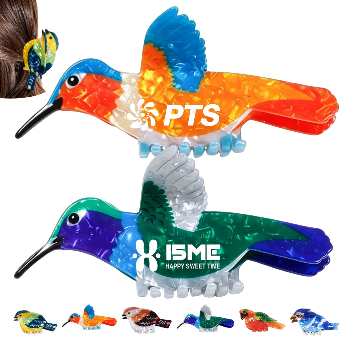Creative Bird Shaped Hair Claw Clips 1