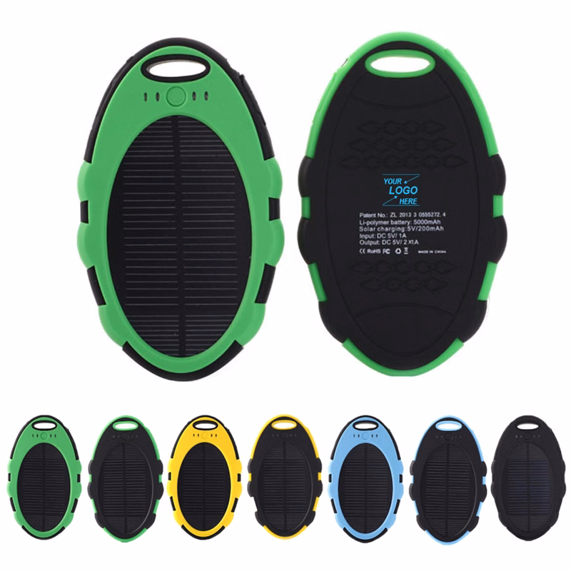 5000mAh Waterproof Mobile Energy Solar Power Bank