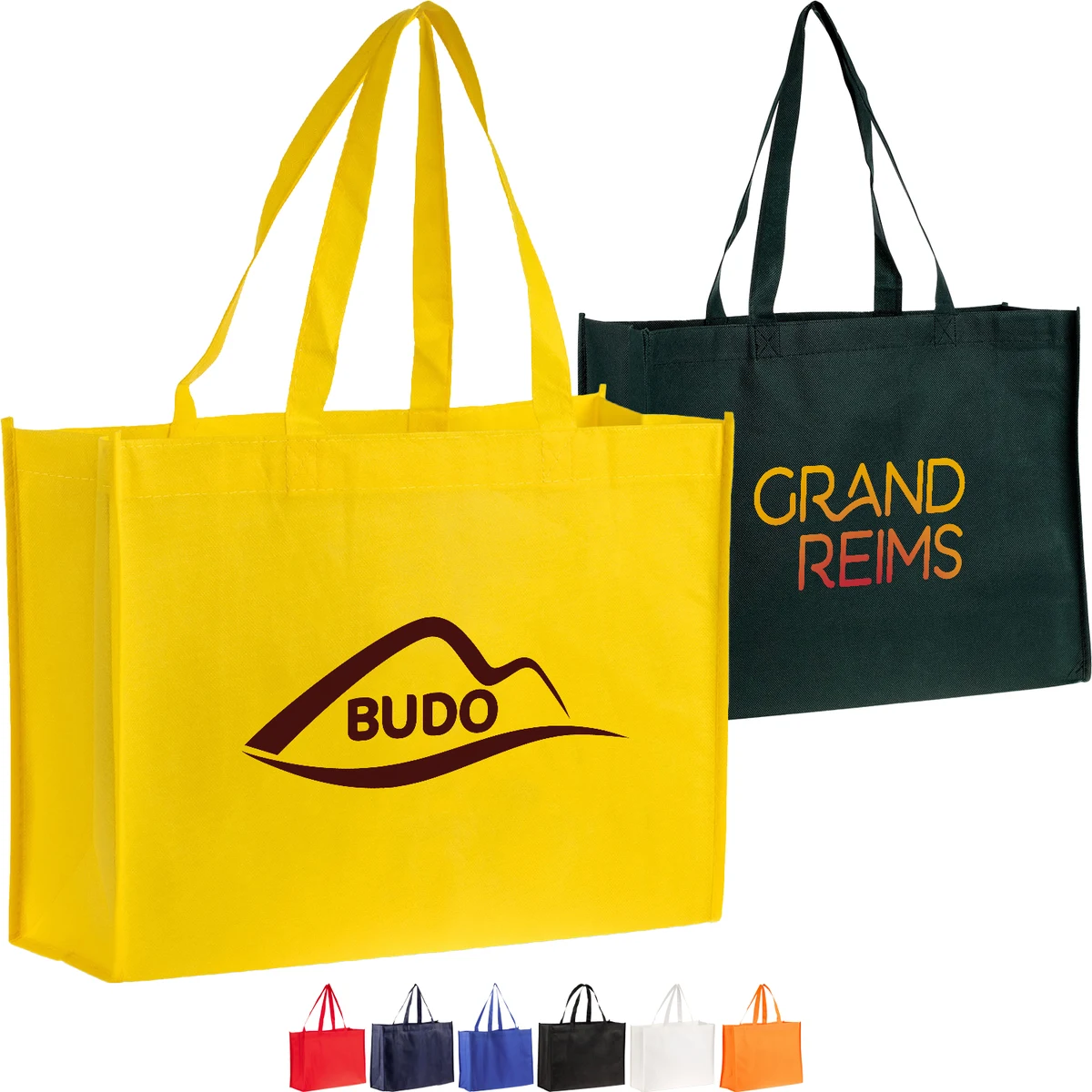 Non-Woven Shopping Gusset Tote Bag USA Decorated (16" X 12" X 6") 1