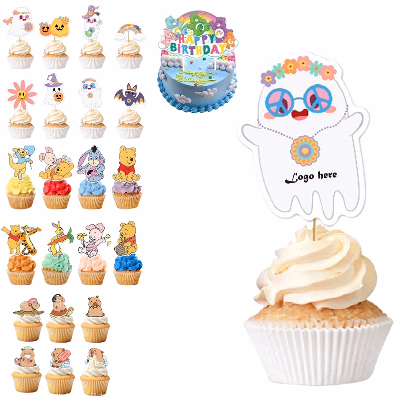Custom Theme Party  Cupcake Toppers