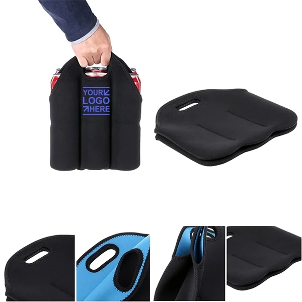 6 pack beer water can carrier tote 1