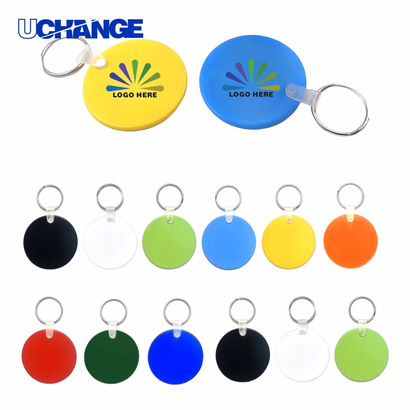 Circular Luggage Tag Keychain