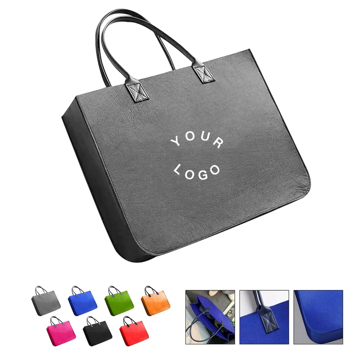 Stylish Felt Shopping Handbag 1