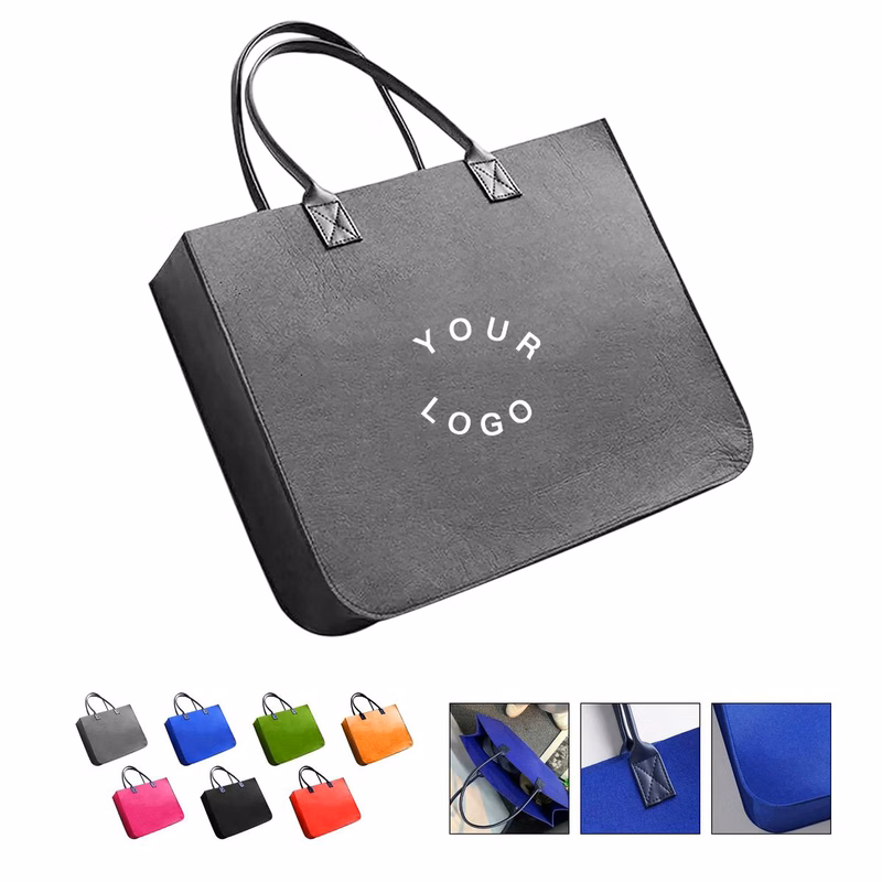 Stylish Felt Shopping Handbag