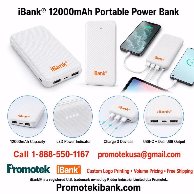 iBank ® 12000mAh Portable Power Bank