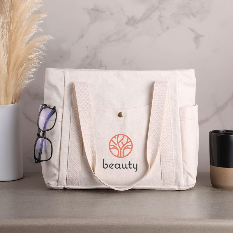 Harper Multi-Pocket 12 oz Cotton Tote