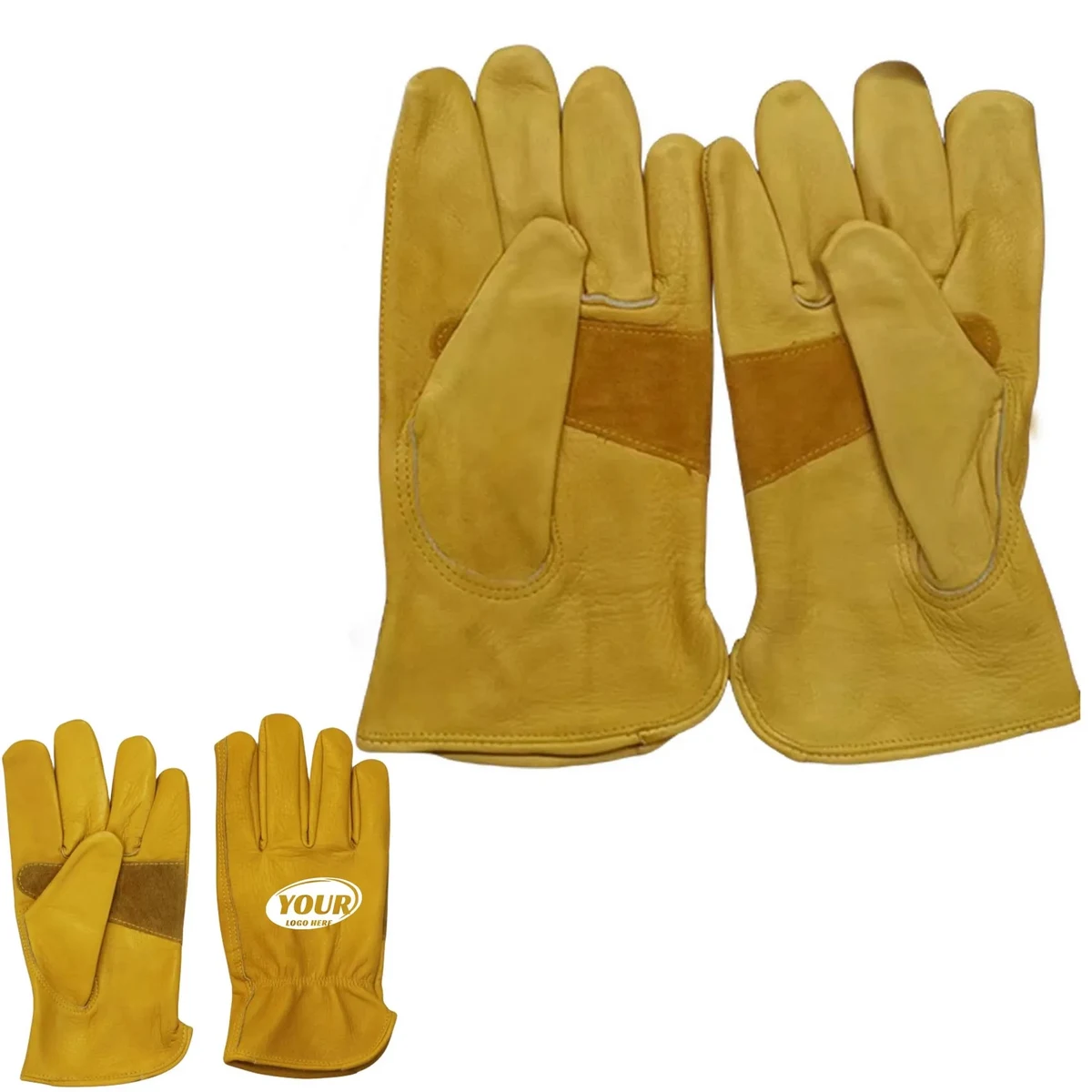 Truck Driver Work Leather Gloves 1