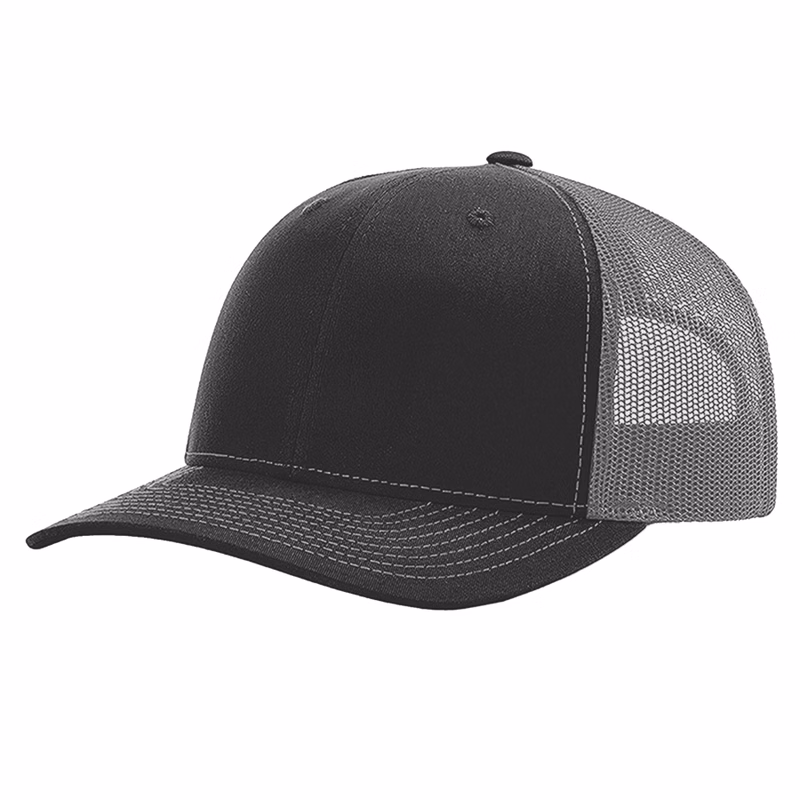 Premium Cotton Twill 6 Panel Trucker Cap - Mesh Back