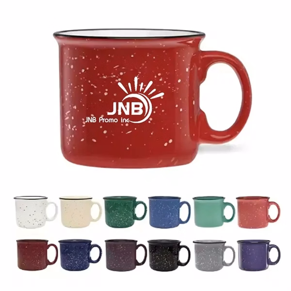 Charming 15 Oz. Camper Enamel Mug - Your Outdoor Companion