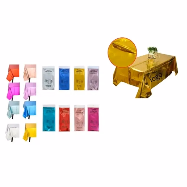 Custom 54 x 72 Inch Disposable Party Tablecloth — Full-Color Event & Catering Essential