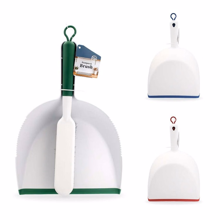 Plastic Dustpan & Brush Sets - Assorted