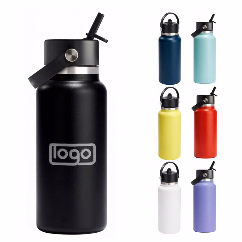 40 oz Vacuum Insulated Sports Water Bottle with Straw Lid
