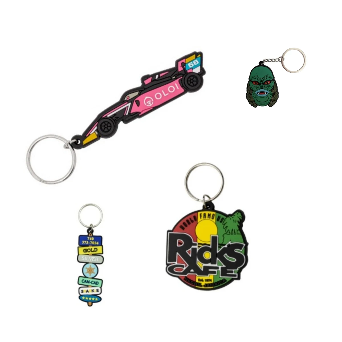 Soft Rubber PVC Keychain Keyring 1
