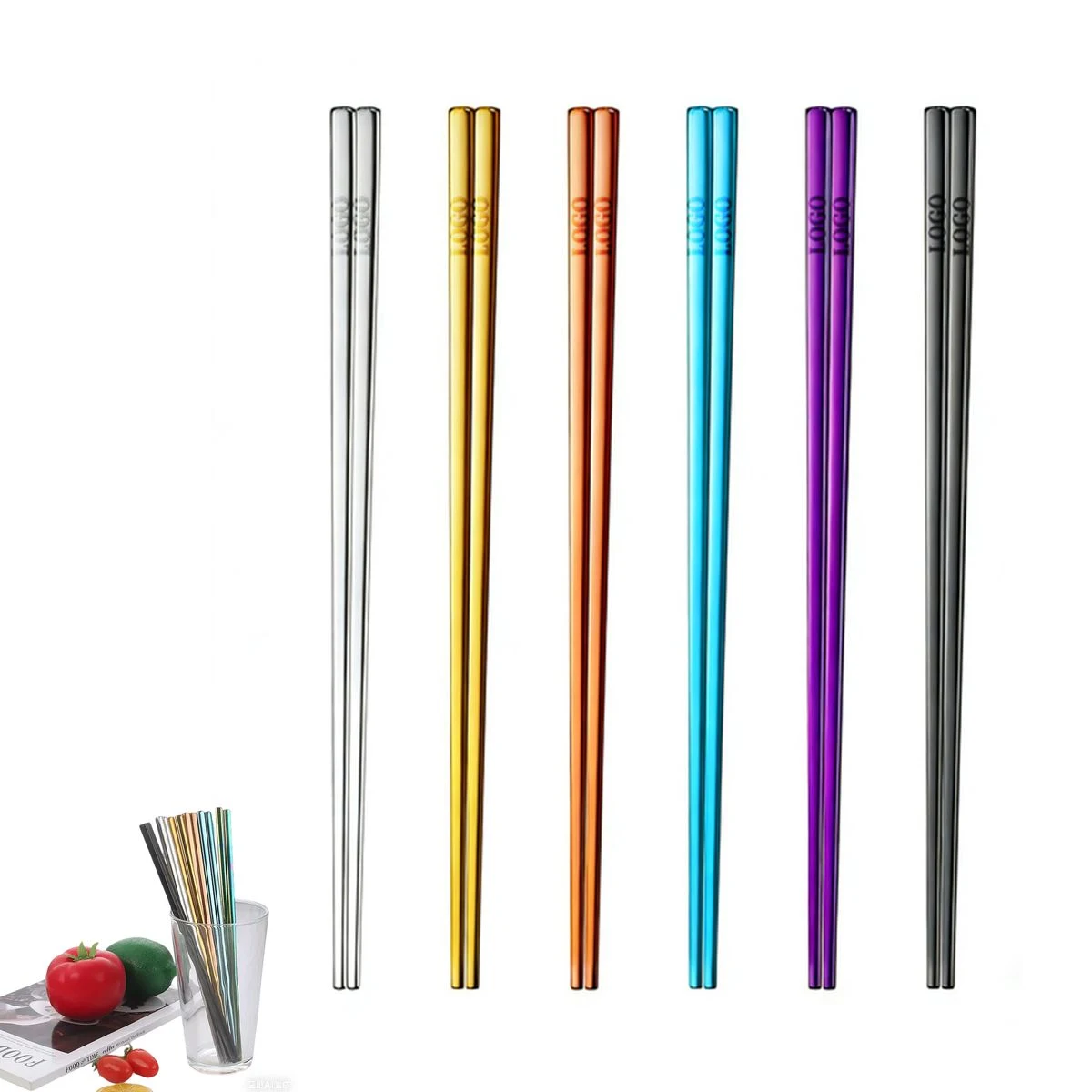 Stainless Steel Colored Chopsticks 1