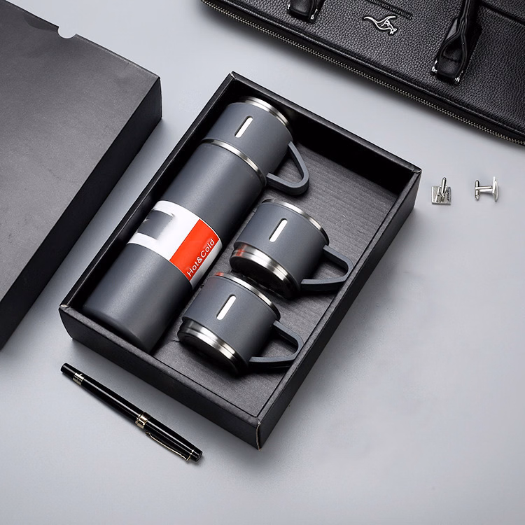 Premium 304 Stainless Steel Insulated Travel Mug Set with Elegant Gift Box
