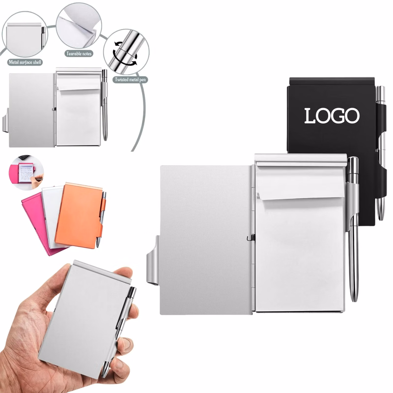 Premium Aluminum Notepad & Pen Set for Business