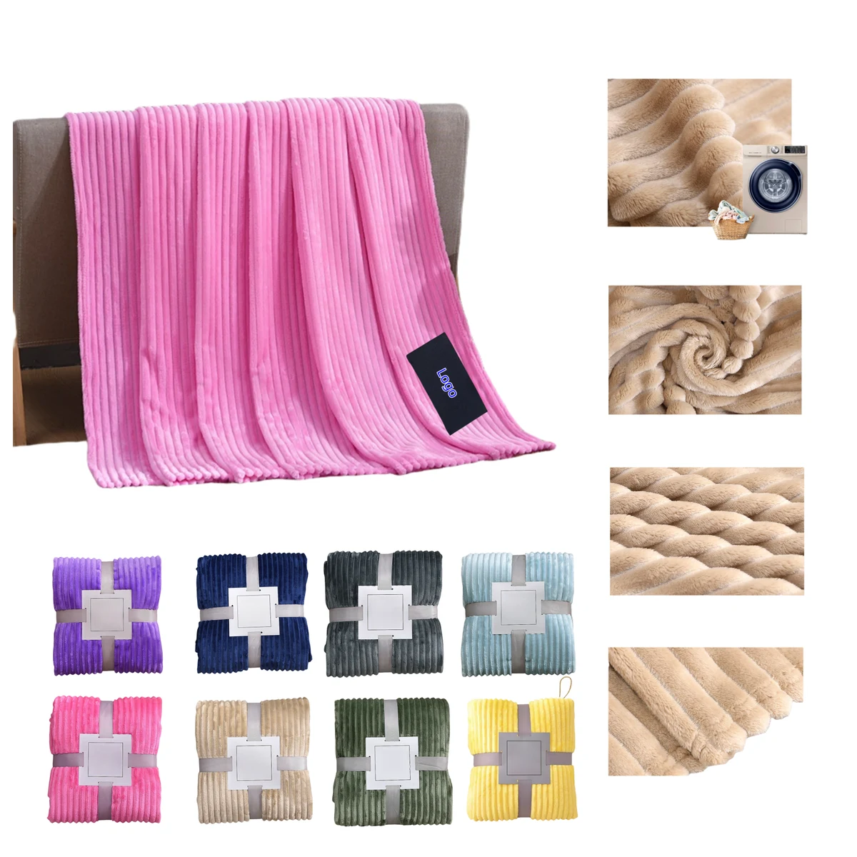 47.2" X 78.7" Coral Fleece Blanket 1