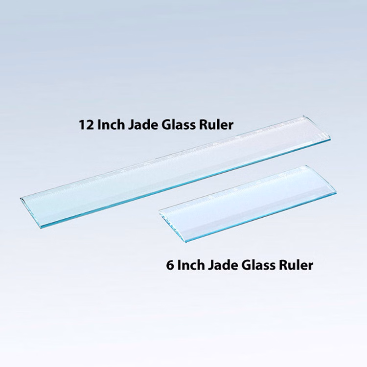 12 in Jade Glass Ruler - Screened