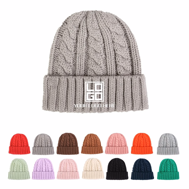 Winter Ribbed Brim Knitted Beanie