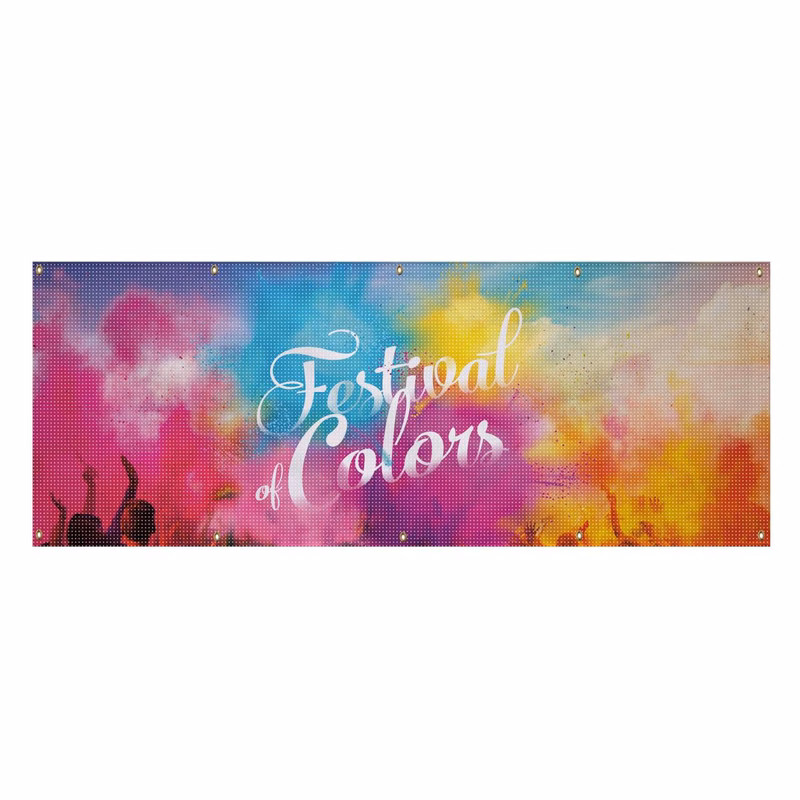 3' x 8' 9 oz. Mesh Vinyl Banner Single-Sided