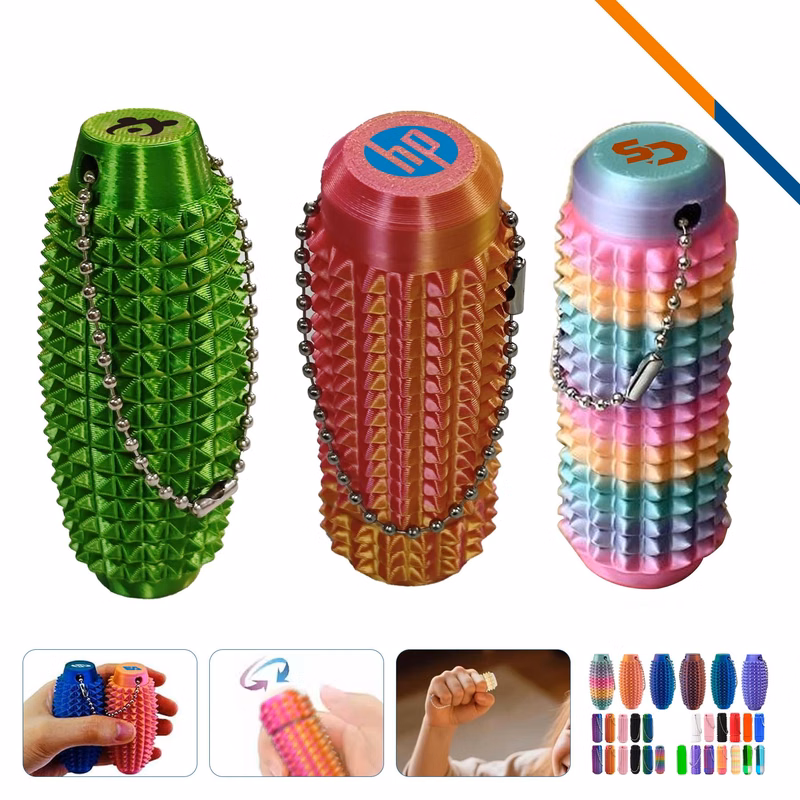 SqueezeLink Spiky Grippie Stim Fidget Keychain