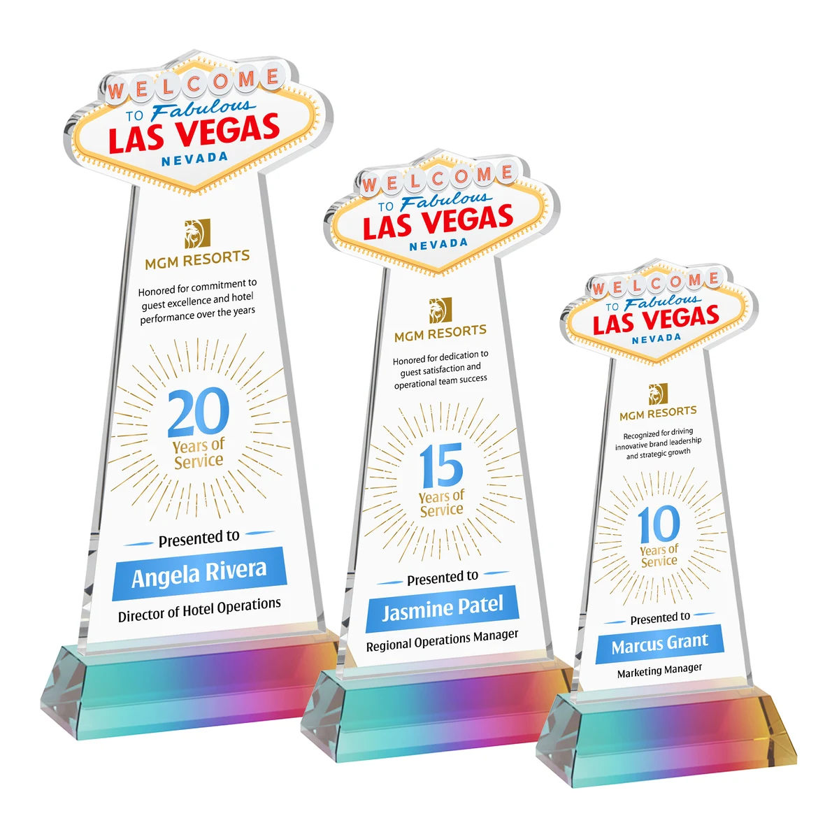 Las Vegas VividPrint™ Award on Hartford Base - Prismatic 1