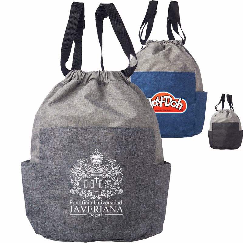 Two Side Pockets Drawstring Backpacks