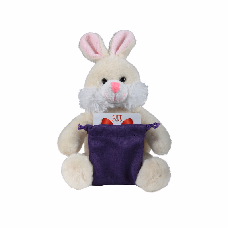 soft plush Bunny with gift card sack