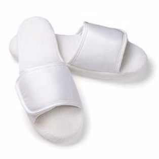 Women's Open Toe Velcro Microfiber Slipper (Overseas - Embroidered)