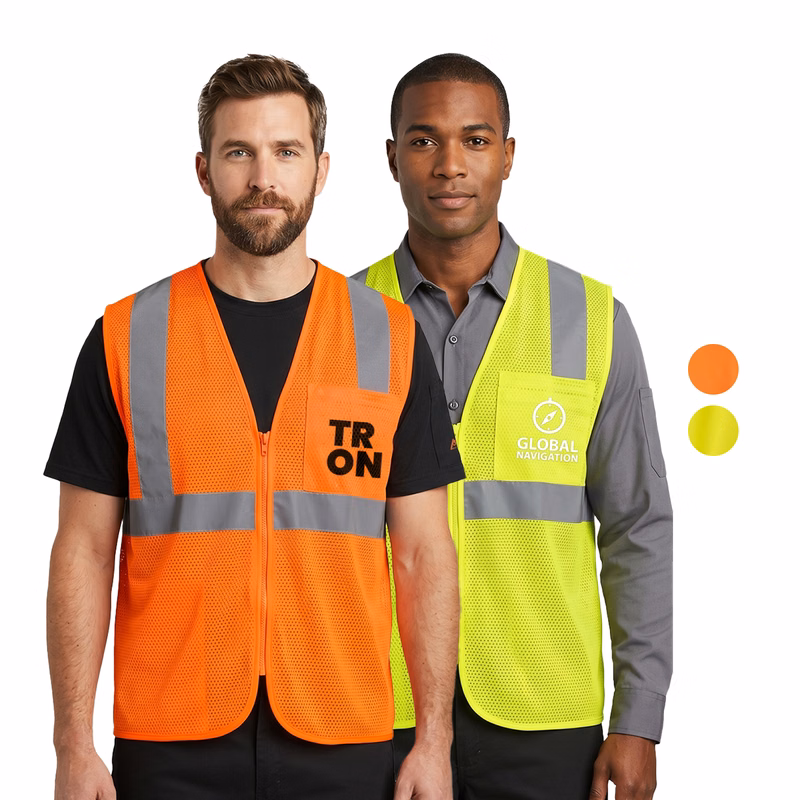 3.8 Oz. Polyester Class 2 Reflective Tape Safety Vest with Pocket