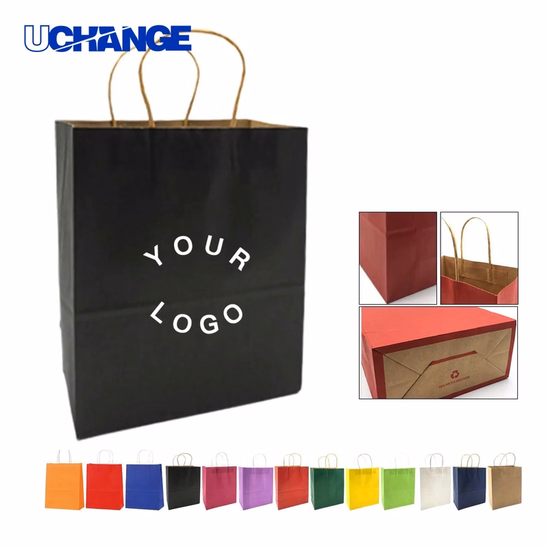 Kraft Paper Gift Bag Packaging 6 x 3.2 x 8.3 Inches
