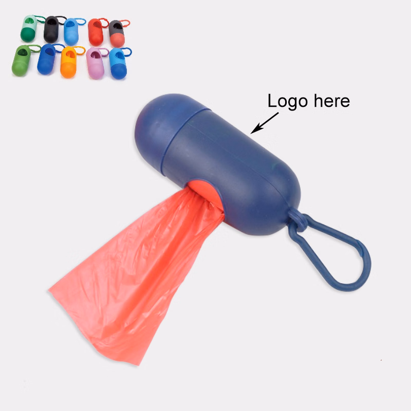 Pet waste Bags w/ Capsule Shaped Case