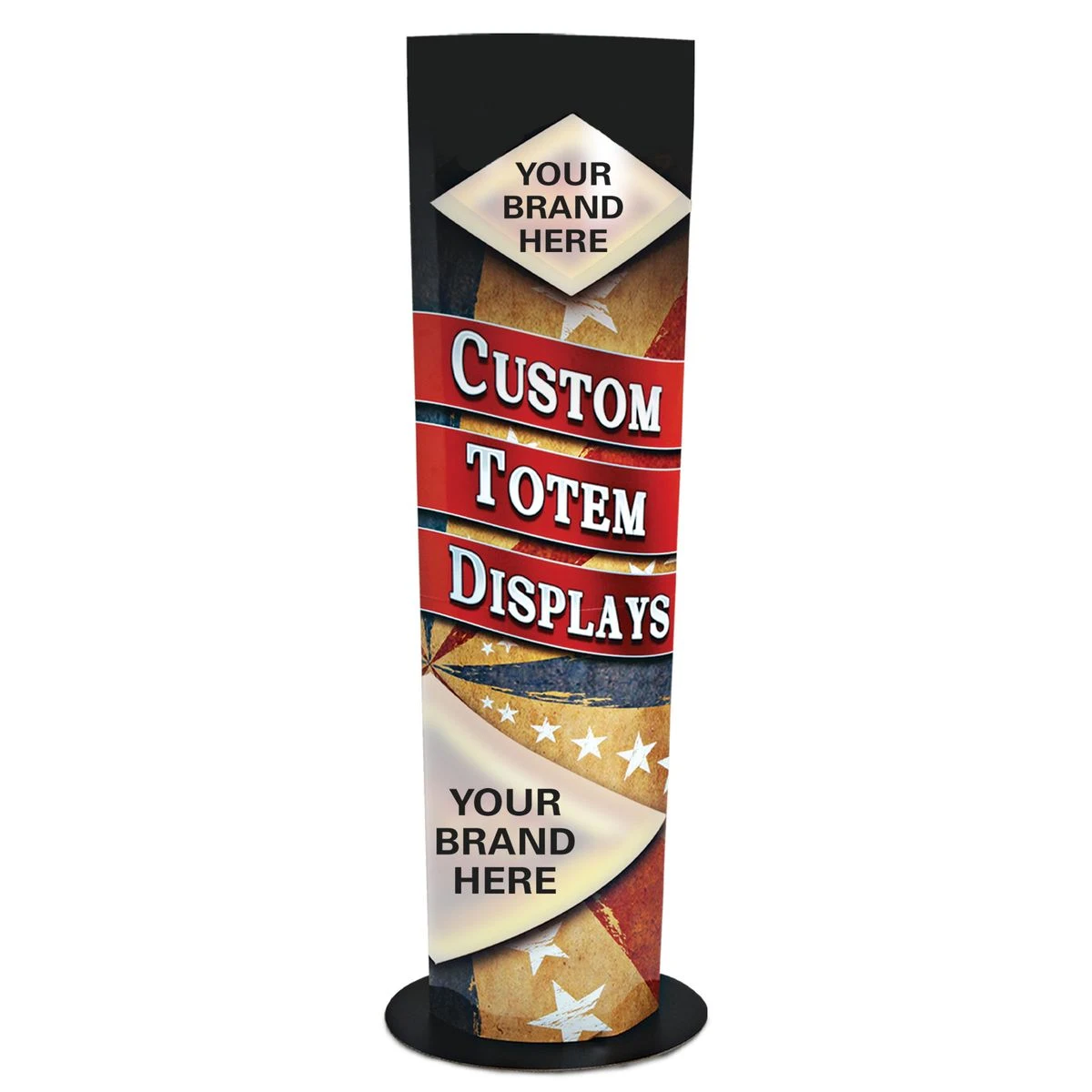 60" h Paper-Stock Totem 1