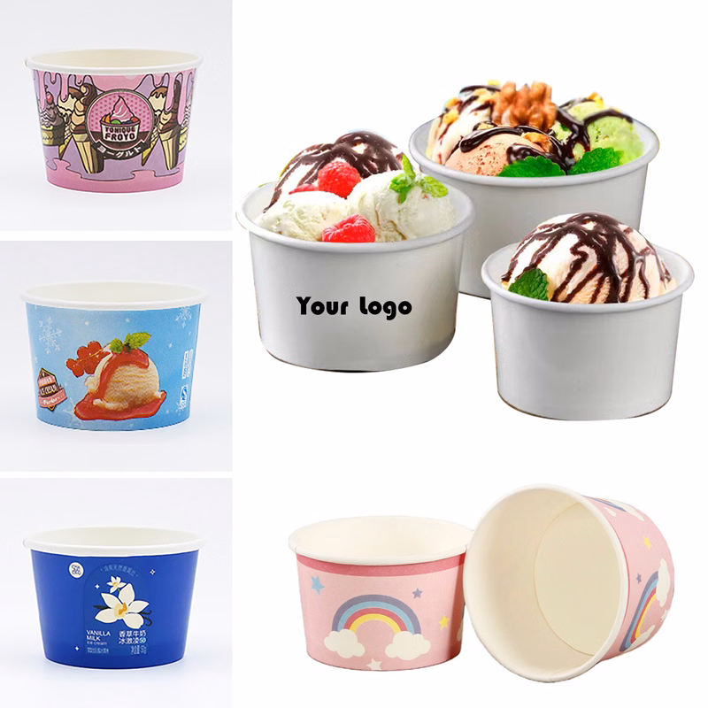 4OZ Custom Disposable Ice Cream Paper Bowl