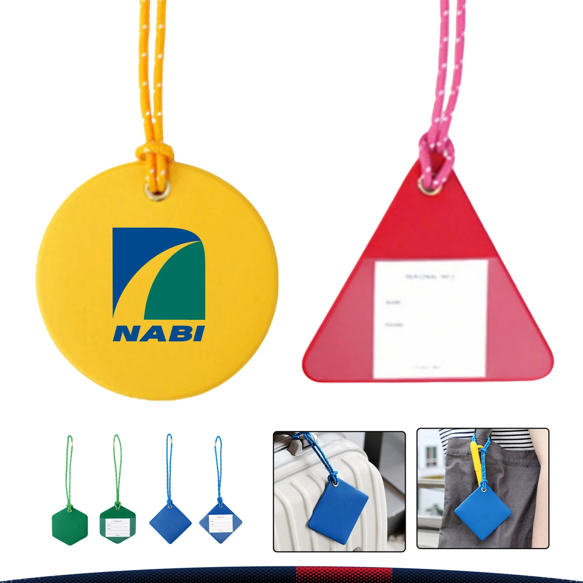 Nellor Geometric-Shaped PU Leather Luggage Tag 1