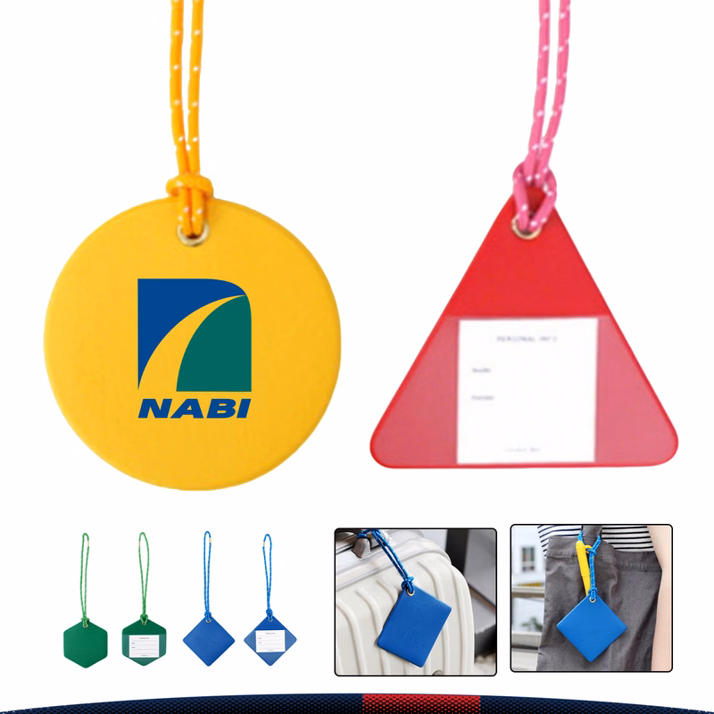 Nellor Geometric-Shaped PU Leather Luggage Tag
