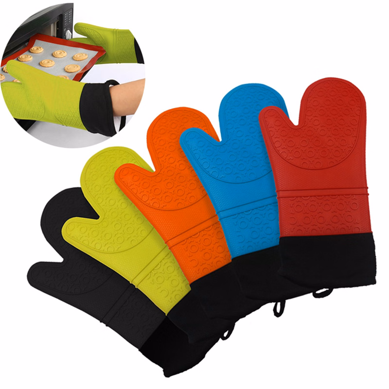 Kitchen Heat-Insulating Silicone Oven Gloves