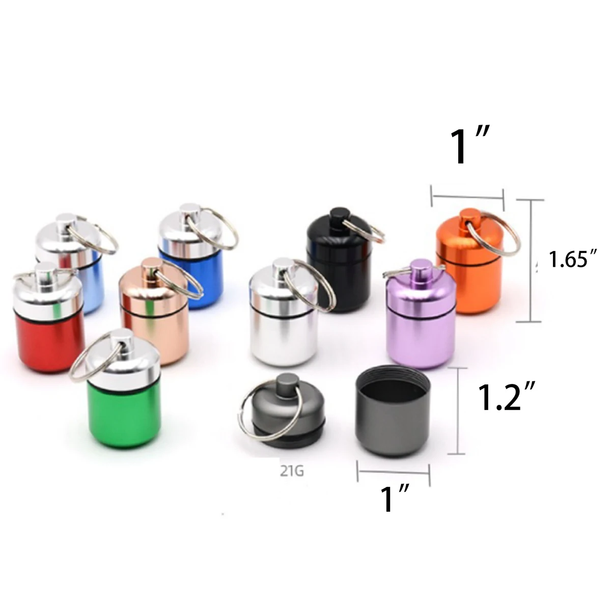 Portable Pill Box Keychain 1
