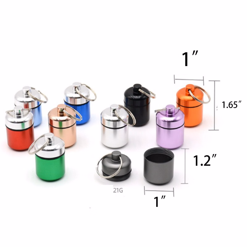 Portable Pill Box Keychain