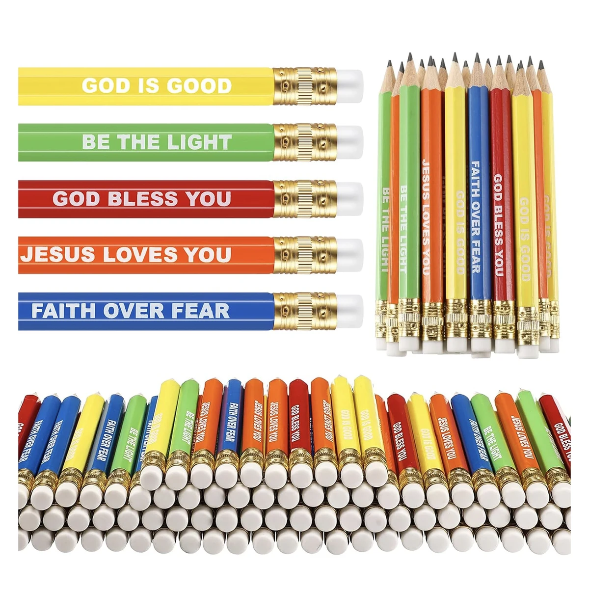 Golf Wooden Pencils with Eraser 1