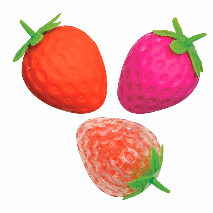 Strawberry Squeeze Fidget Toys - 3 Colors